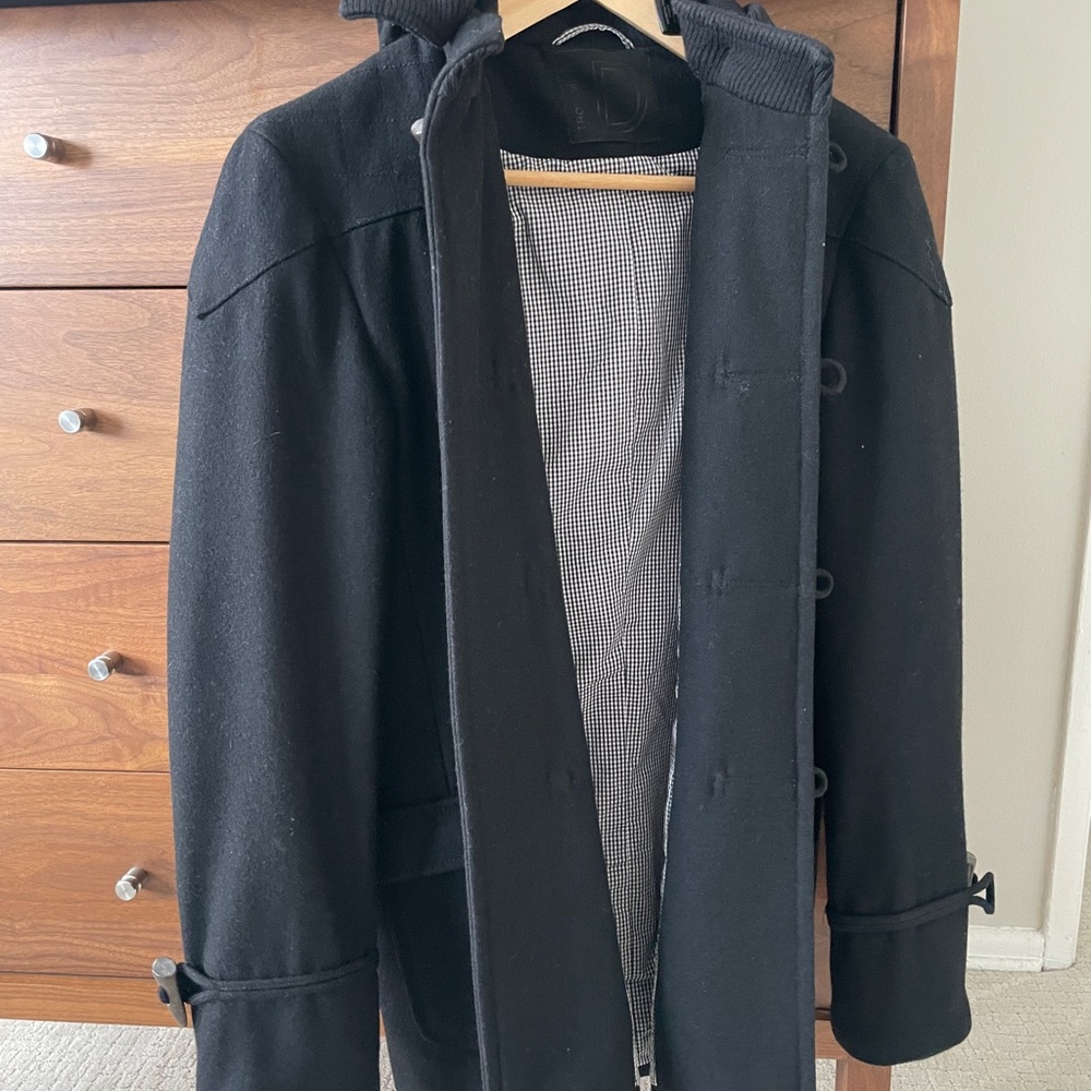 Troy Smith mens pea coat (s) with removable hood